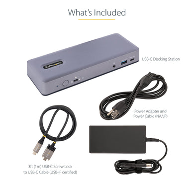 StarTech.com USB - C Docking Station, Multi Monitor USB - C Dock, HDMI/DP/DP Alt - mode, 3x 4K30 / 2x 4K60, 7 - Port USB Hub, 60W Power Delivery, GbE, 3.5mm Audio, Works With Chromebook Certified DK31C3MNCRUE - Compridis