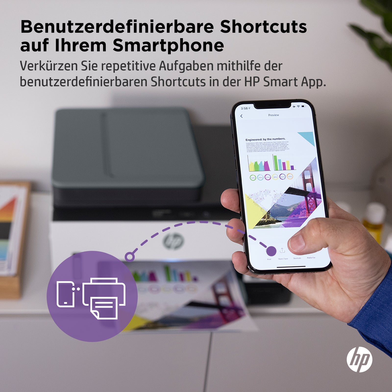 HP Smart Tank 7605 Impresora Multifunción - Inalámbrica, Doble Cara, Color