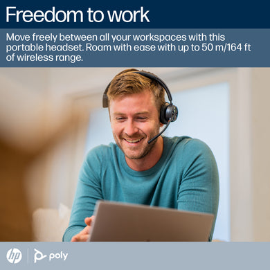 HP Poly Voyager 4310-M Microsoft Teams Certified Auriculares USB-C + dongle BT700 + base de carga 77Y97AA