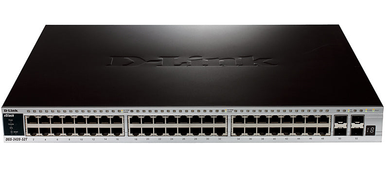 D-Link DGS-3420-52T Network Switch Managed L2 Black