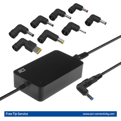 ACT Cargador compacto para portátil 65W (para portátiles de hasta 15,6 pulgadas) AC2055