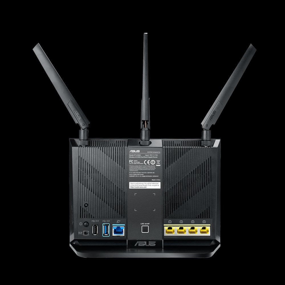 ASUS RT-AC2900 Router inalámbrico Gigabit Ethernet de doble banda (2.4 GHz / 5 GHz) Negro