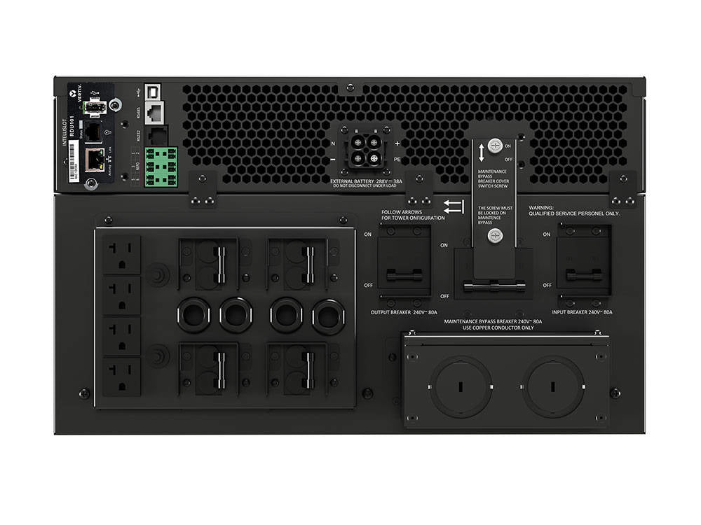 Vertiv Liebert GXT5 UPS - 8000VA/8000W 230V | Rack/Tower Mountable | Energy Star | Online Double Conversion UPS| 6U| Color/Graphic LCD| 2-Year Warranty GXT5-8000IRT5UXLE