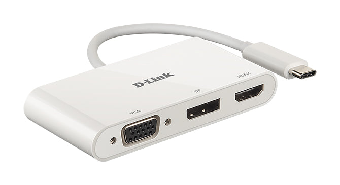 D-Link 3-in-1 USB-C to HDMI/VGA/DisplayPort Adapter DUB-V310