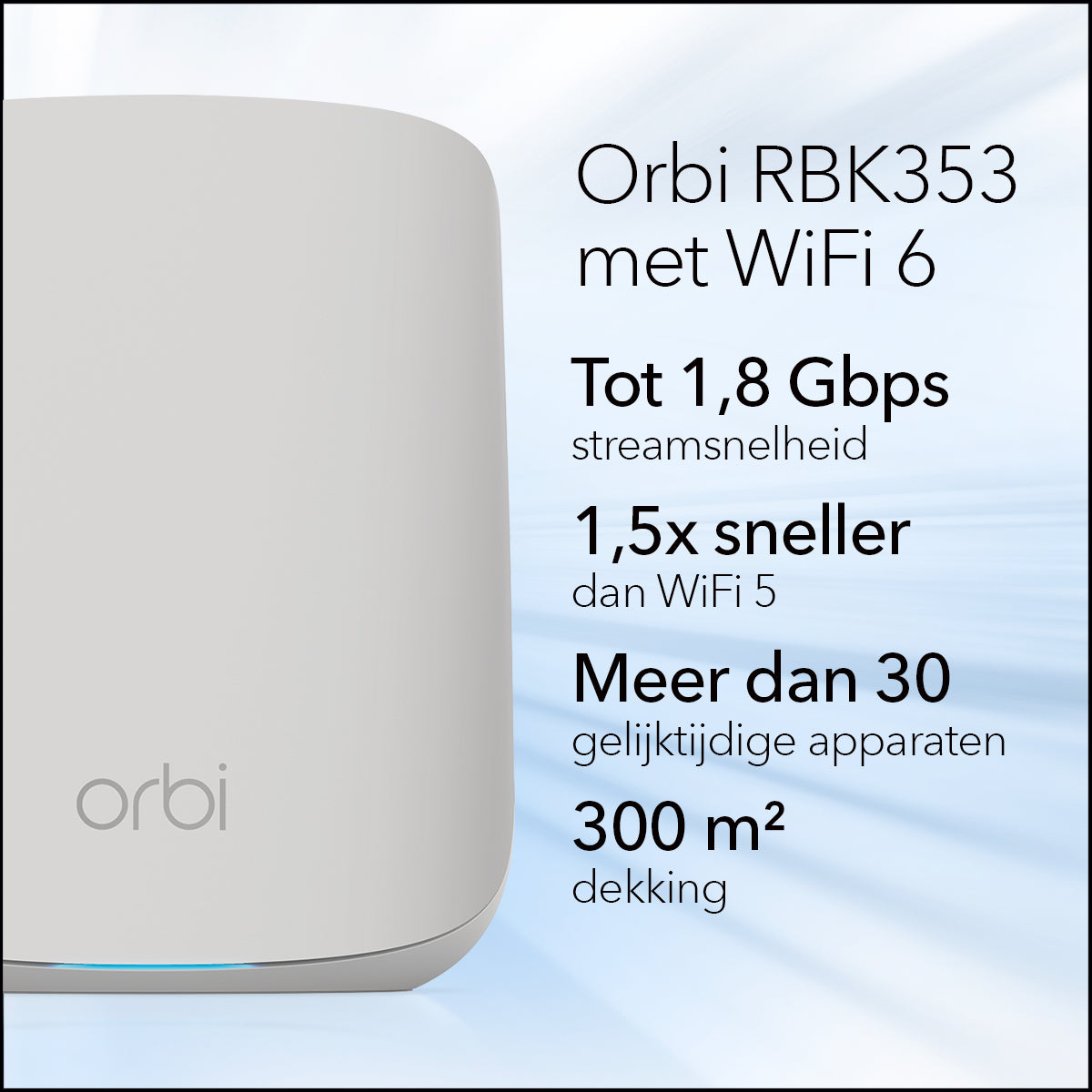 NETGEAR Orbi RBK353 Sistema mesh de doble banda WiFi 6 AX1800 RBK353-100EUS