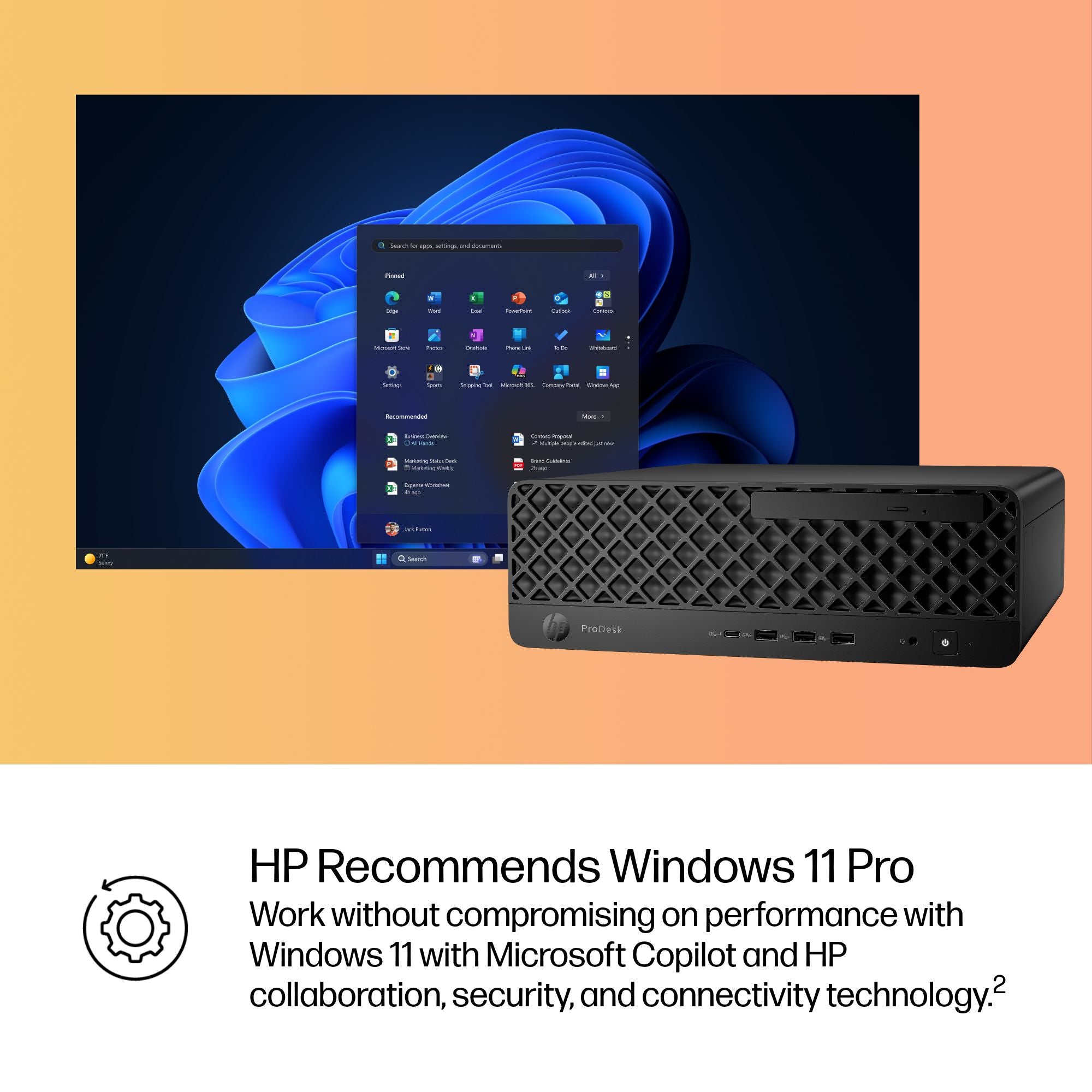 HP ProDesk 4 SFF G1i Desktop AI PC 9H7K4ET - Compridis