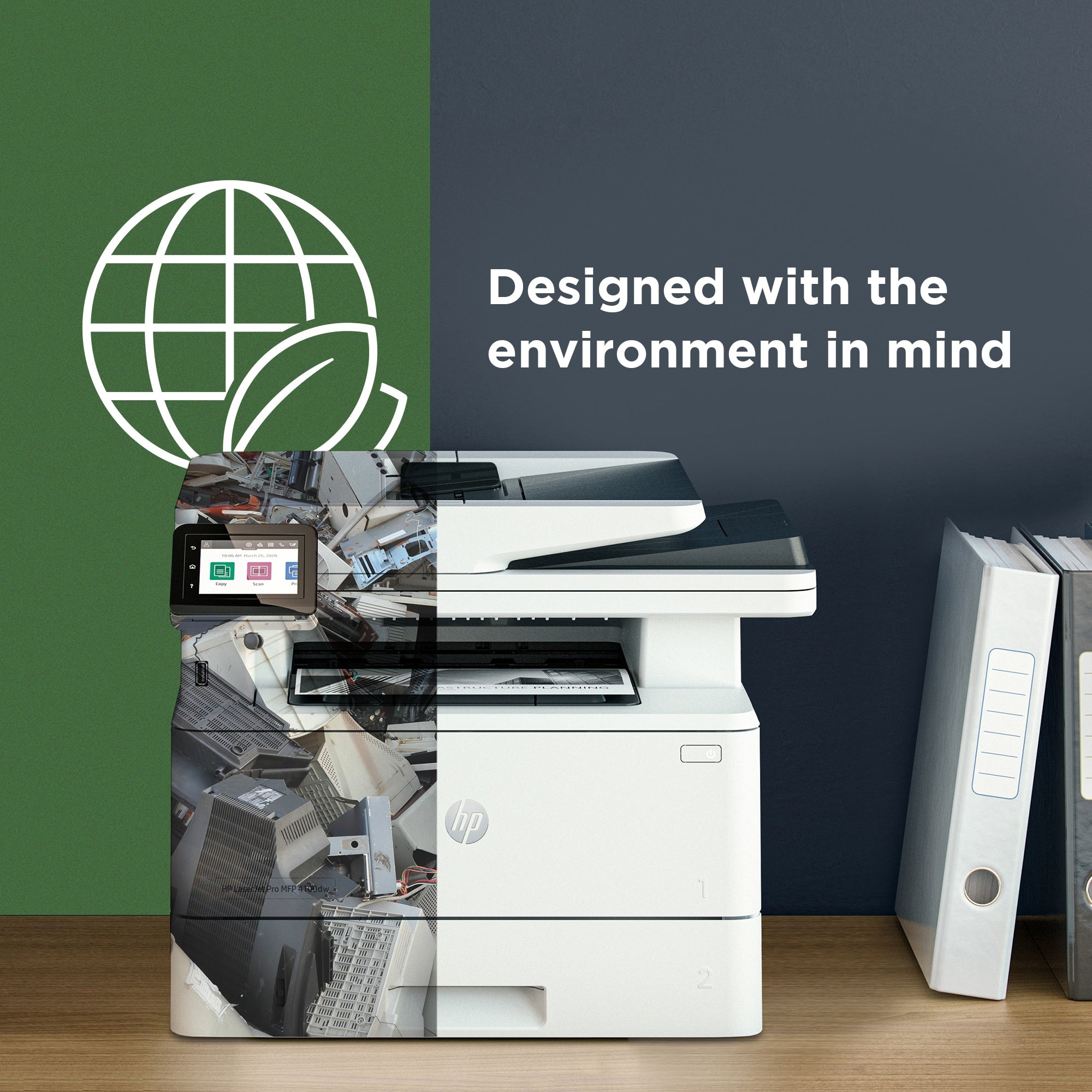 HP LaserJet Pro 4002dw Printer, Black and white, Printer for Small medium business, Print, Two-sided printing; Fast first page out speeds; Compact Size; Energy Efficient; Strong Security; Dualband Wi-Fi 2Z606F#B19