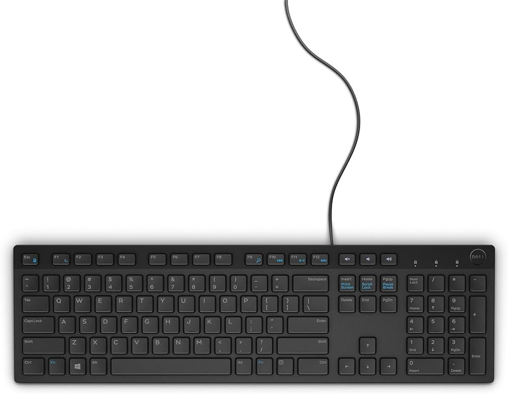 DELL KB216 toetsenbord USB QWERTY US International Zwart KB216-BK-ENG-IT - Compridis