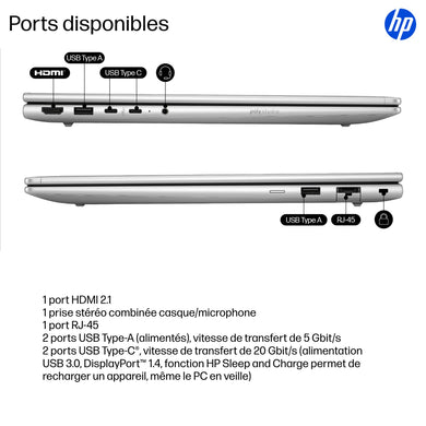 HP ProBook 4 G1i 16" Intel Core Ultra 7 255H 32GB 1TB SSD AZERTY B9YS0ET#ABF