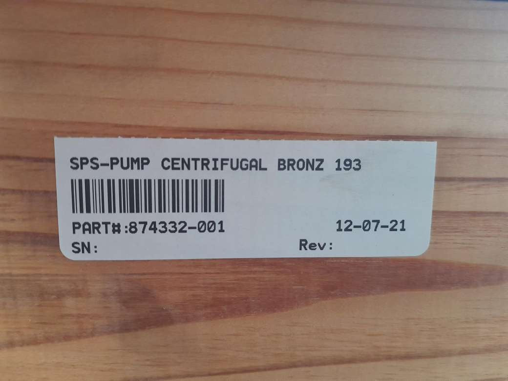HP Centrifugal Bronce 193050 189688 Scot Pomp + Motor 36G687S040G1 874332-001