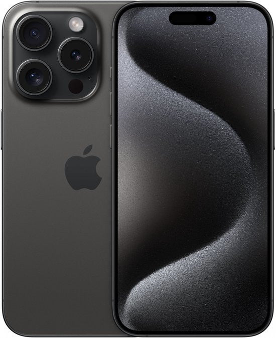 Apple iPhone 15 Pro 15,5 cm (6.1") Dual SIM iOS 17 5G USB Type - C 512 GB Titanium, Zwart MTV73QL/A - Compridis