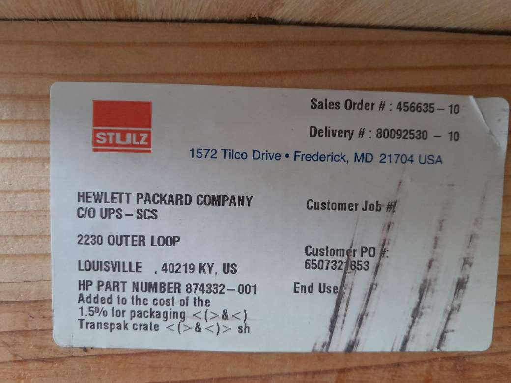 HP Centrifugal Bronce 193050 189688 Scot Pomp + Motor 36G687S040G1 874332-001