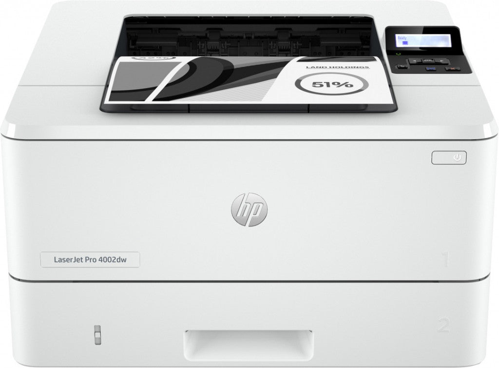 HP LaserJet Pro 4002dw printer, Zwart-wit, Printer voor Kleine en middelgrote ondernemingen, Print, Dubbelzijdig printen; Eerste pagina snel gereed; Compact formaat; Energiezuinig; Optimale beveiliging; Dual-band Wi-Fi 2Z606F#B19