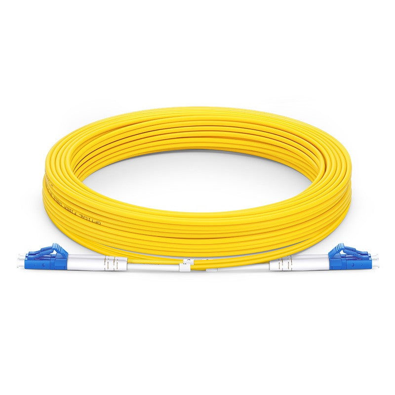 Allen Tel Products, Inc. 10M LC To LC Duplex yellow Fibre Optic Patch FOP-SM9-LCLC-10M-2MM