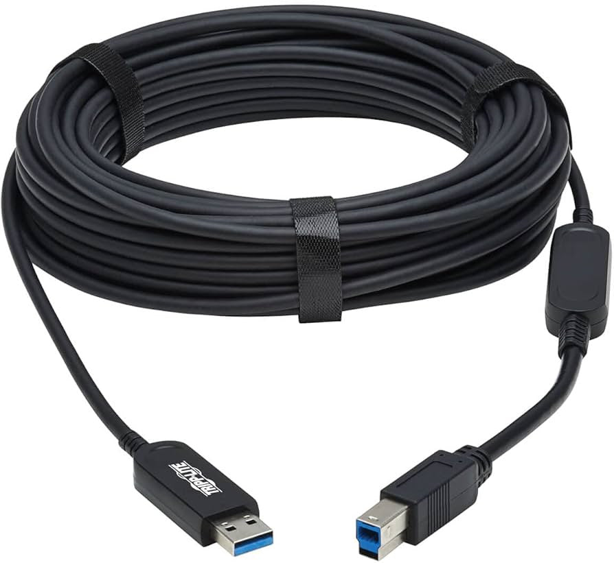 TRIPP-LITE USB 3.2 Gen 1 Plenum-Rated Fiber Active Optical Cable 20MTR U328F-20M