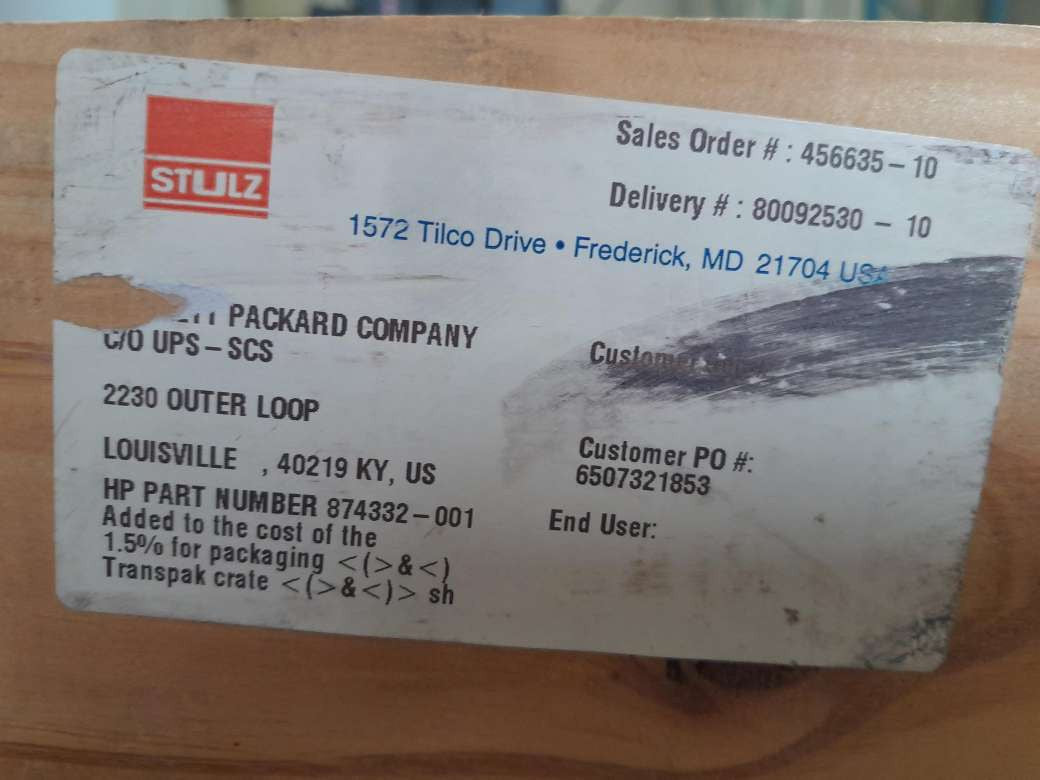 HP Centrifugal Bronce 193050 189688 Scot Pomp + Motor 36G687S040G1 874332-001