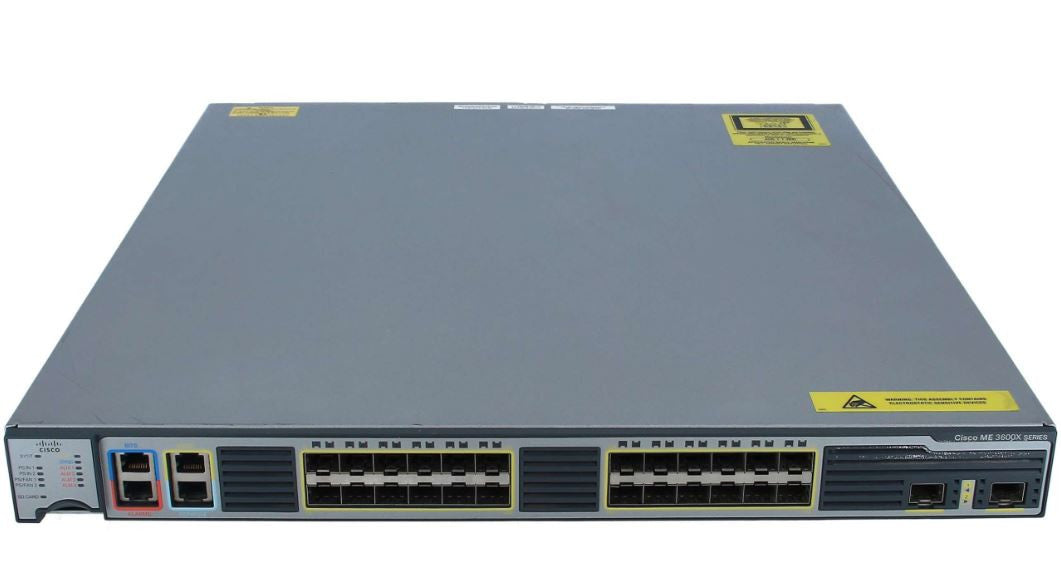 Cisco Ethernet access switch 24 GE SFP + 2 10GE SFP + 1x PSU ME-3600X-24FS-M-QPV01