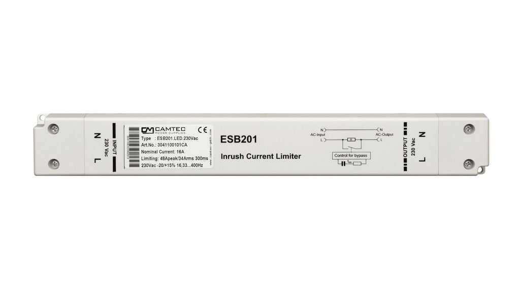 Camtec AC - inschakelstroombegrenzer 16A 230 vac 24X35X260MM Schroef ESB201.LED.230VAC - Compridis