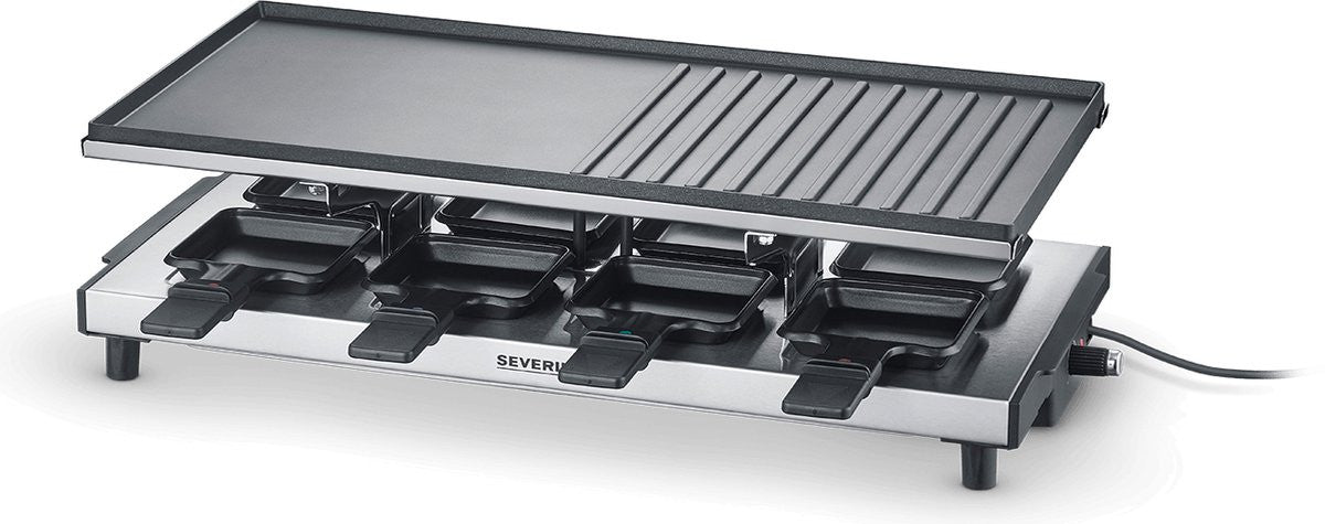 Severin Raclettgrill con recubrimiento indicador de luz sin palanca 8 PANS RG2375