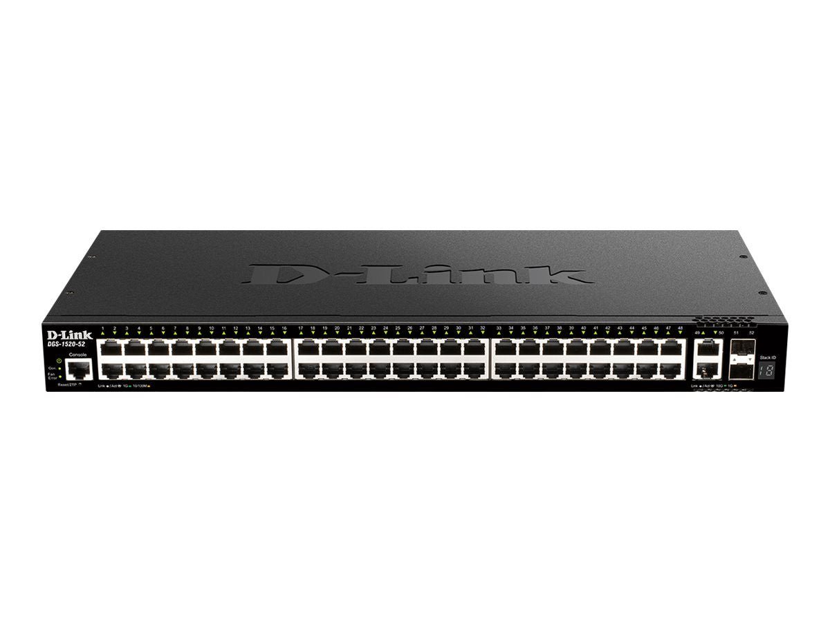 D - Link DGS - 1520 - 28/E netwerk - switch Managed L3 10G Ethernet (100/1000/10000) 1U Zwart DGS - 1520 - 28/E - Compridis