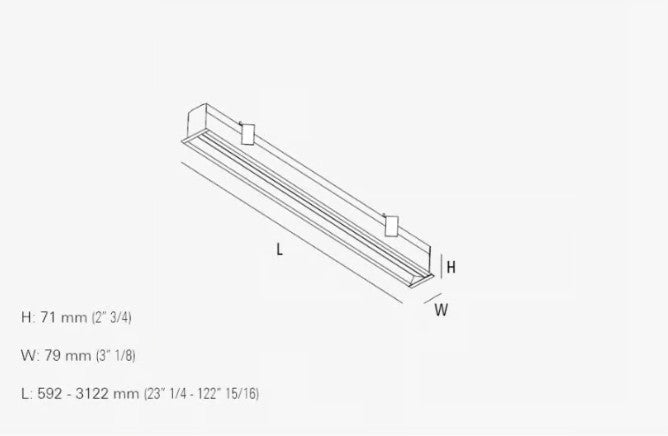Intra Lighting Light Gyon RV sop 1000 LM 11 W827 L592MM 17011141011
