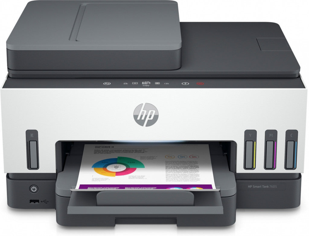 HP Smart Tank 7605 Impresora Multifunción - Inalámbrica, Doble Cara, Color
