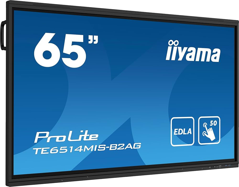 iiyama PROLITE TE6514MIS-B2AG Digitale signage flatscreen 165,1 cm (65") LCD Wifi 435 cd/m² 4K Ultra HD Zwart Touchscreen Type processor Android 24/7 TE6514MIS-B2AG