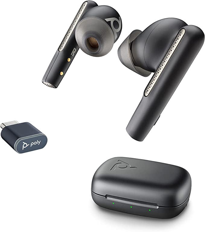 Poly Voyager Free 60 UC M Carbon Black Earbuds +BT700 USB-A Adapter +Basic Charge Case 220757-01