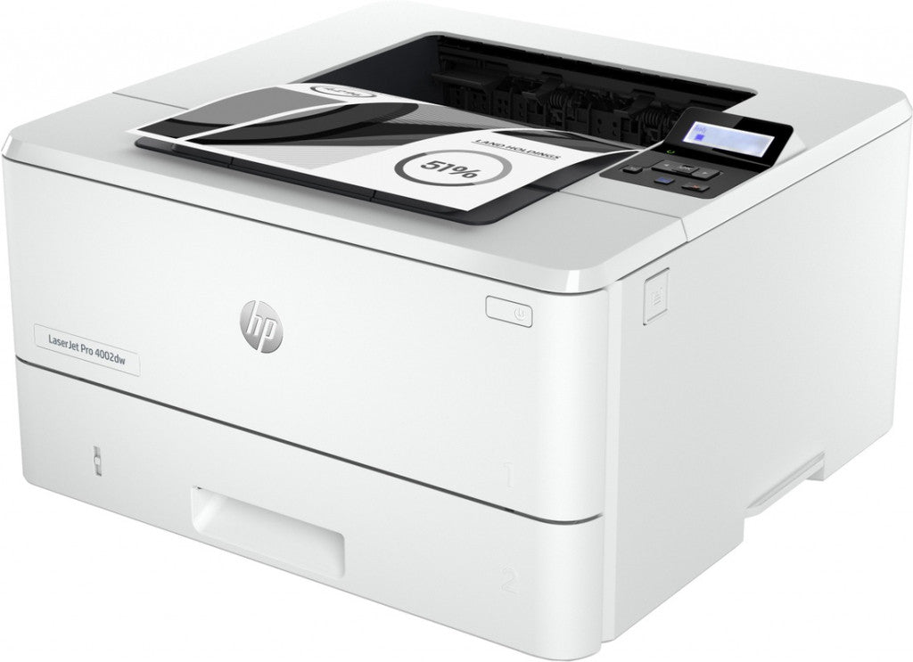 HP LaserJet Pro 4002dw printer, Zwart-wit, Printer voor Kleine en middelgrote ondernemingen, Print, Dubbelzijdig printen; Eerste pagina snel gereed; Compact formaat; Energiezuinig; Optimale beveiliging; Dual-band Wi-Fi 2Z606F#B19