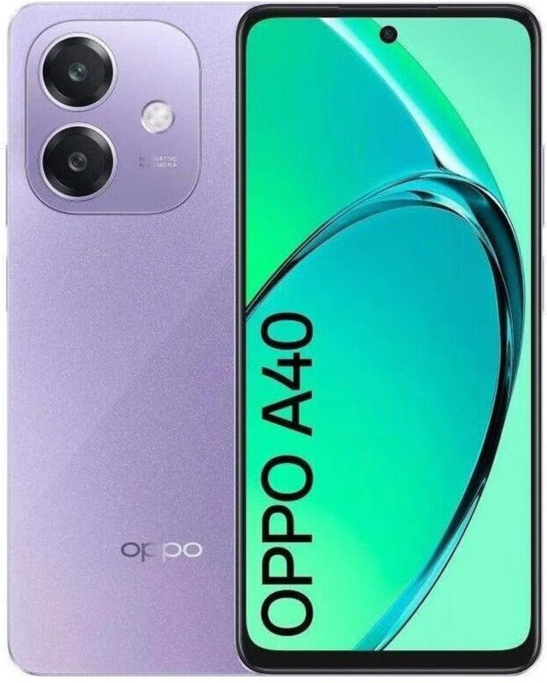 OPPO A40 16,9 cm (6.67") Dual SIM Android 14 4G USB Type - C 4 GB 128 GB 5100 mAh Paars 110010347457 - Compridis