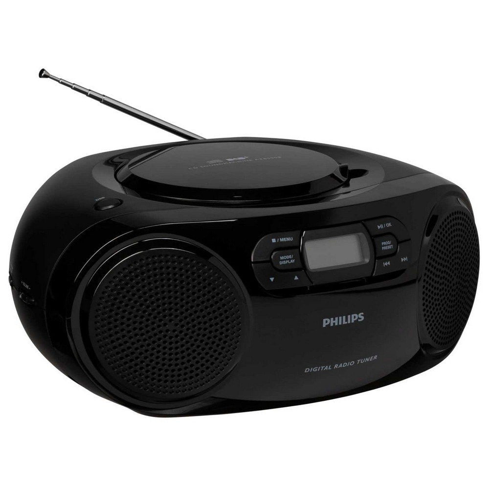 PHILIPS Draagbare Soundmachine met dab+ Radio/CD-speler zwart AZB500/12 - Compridis