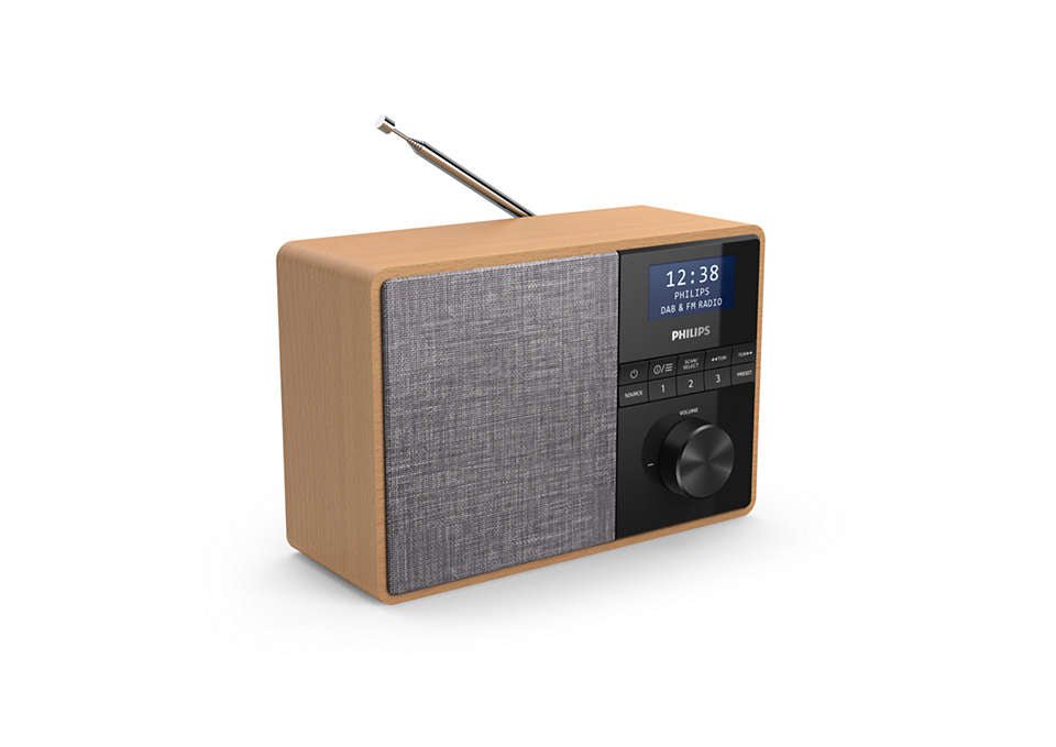 Philips TAR5505/10 radio Draagbaar Digitaal Zwart, Grijs, Hout TAR5505/10 - Compridis