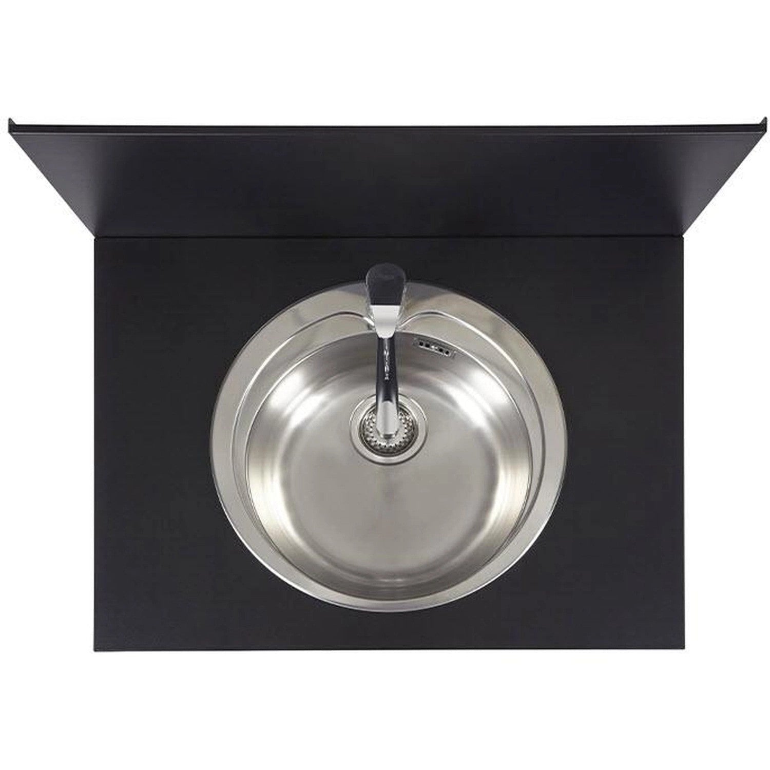 pyramis Eno spoelbak, zwart en roestvrij staal PMOD8503 - Compridis
