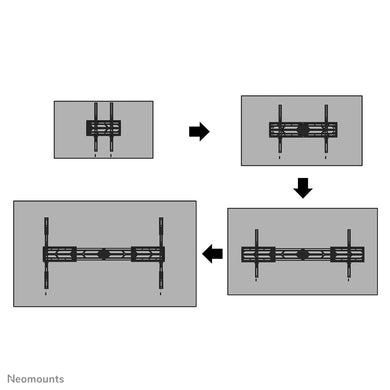 Neomounts WL30S-950BL19 Soporte de pared de alta resistencia para 55-115" - plano - con cierre - horizontal y vertical WL30S-950BL19