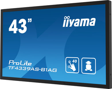 IIYAMA ProLite TF4339AS-B1AG 43″ PCAP Unido 4K UHD Pantalla Negra