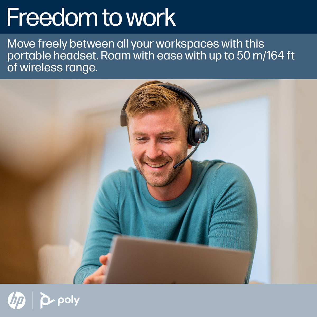 HP Poly Voyager 4310-M Microsoft Teams Certified Auriculares USB-C + dongle BT700 + base de carga 77Y97AA