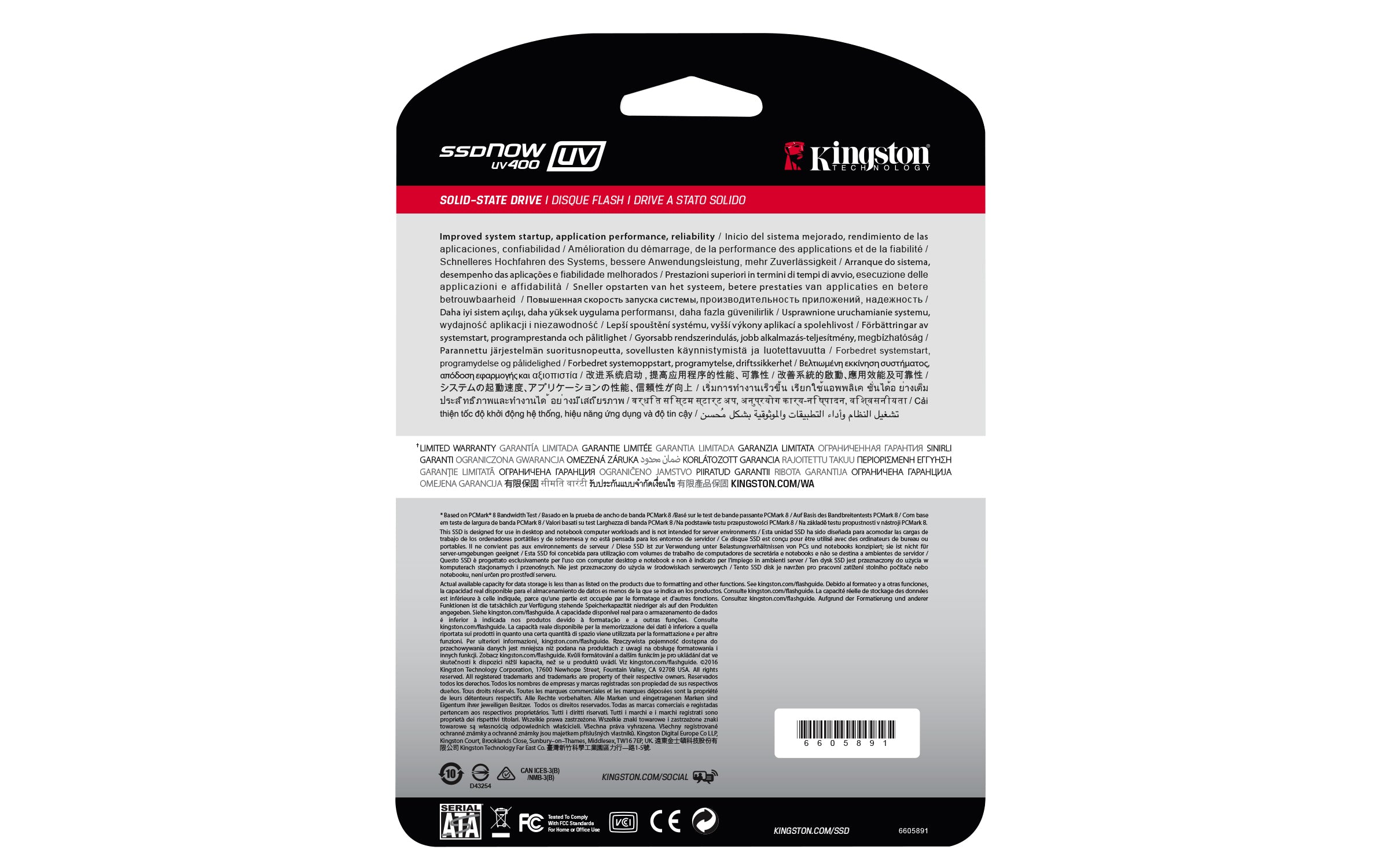 Kingston Technology SSDNOW UV400 240 GB 2.5 "SATA III TLC