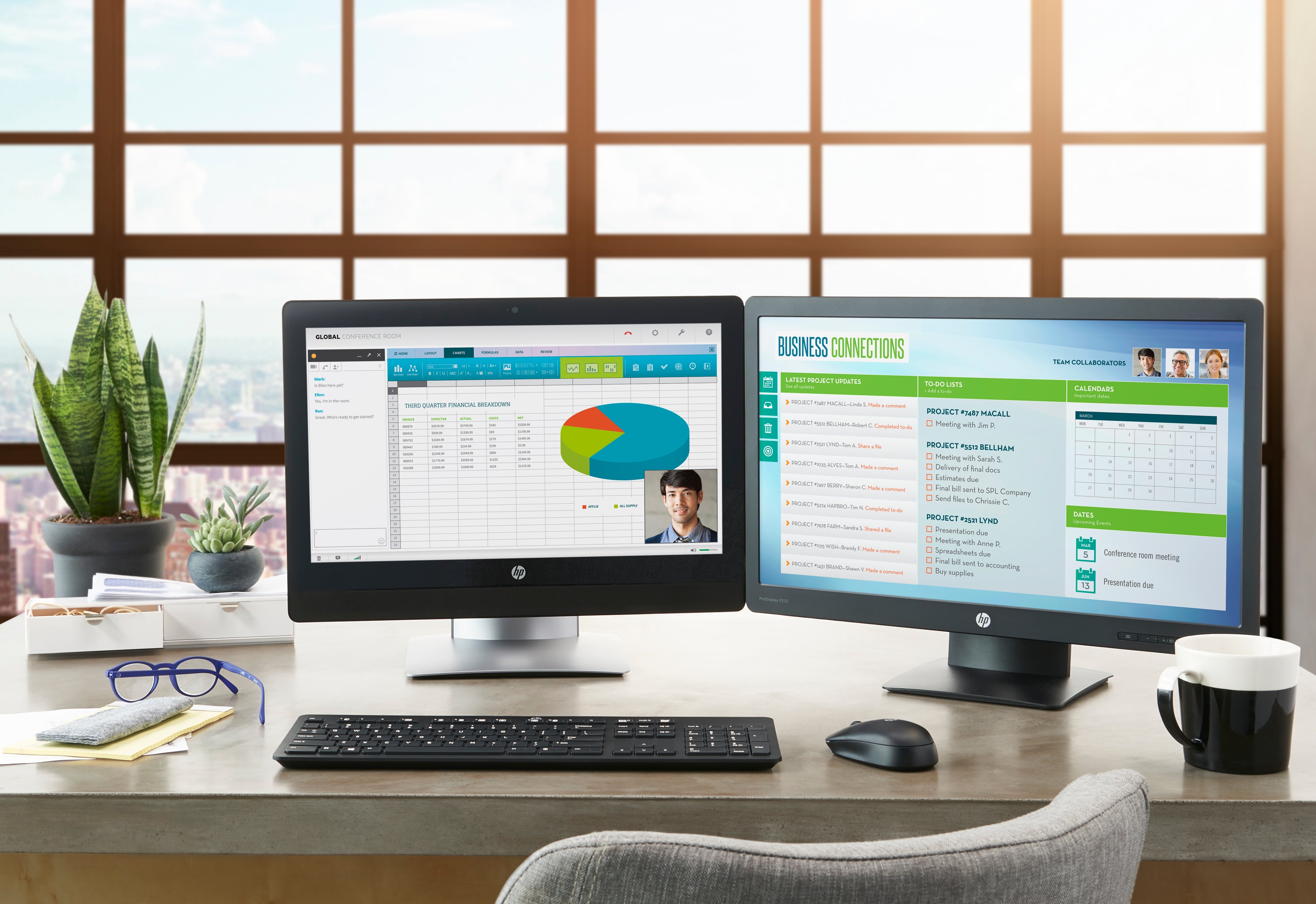 HP ProDisplay Monitor P232 de 23 pulgadas computer monitor 58,4 cm (23") 1920 x 1080 Pixels Full HD LED Zwart
