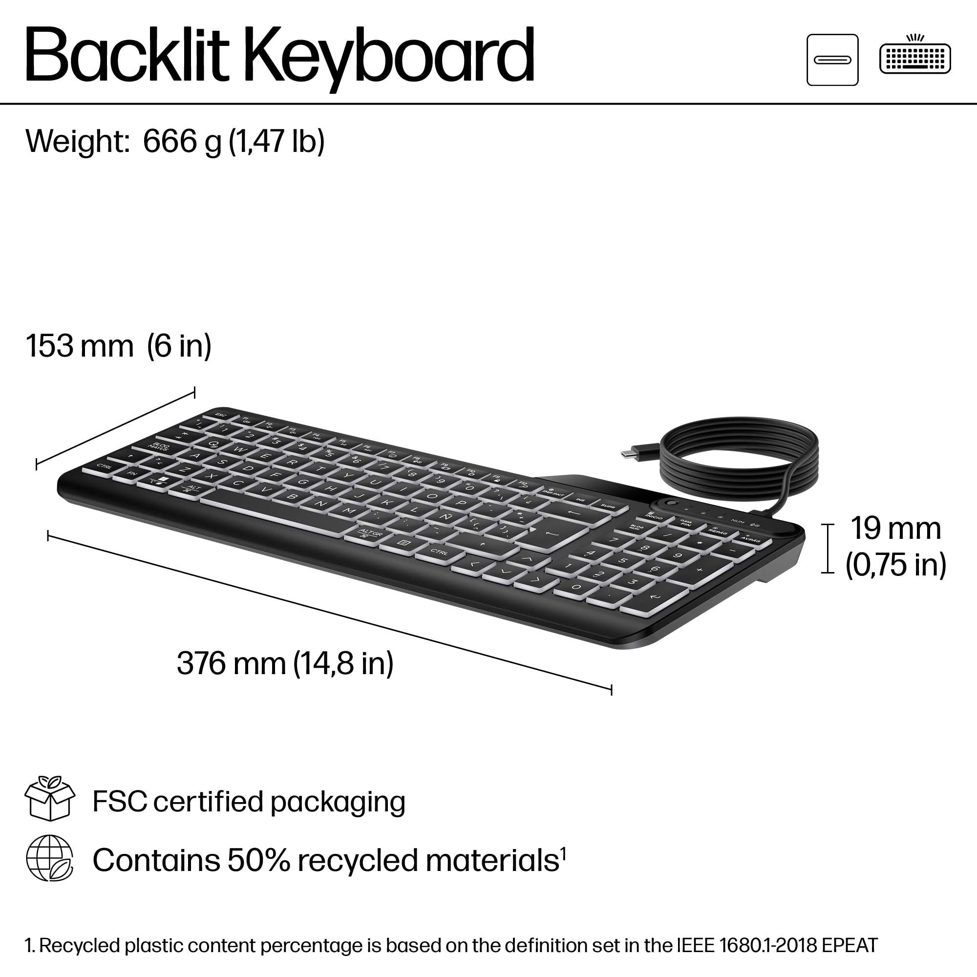 Disco duro HP 400 BL con teclado numérico <tc>AZERTY</tc> son 7N7C0AA#AC0