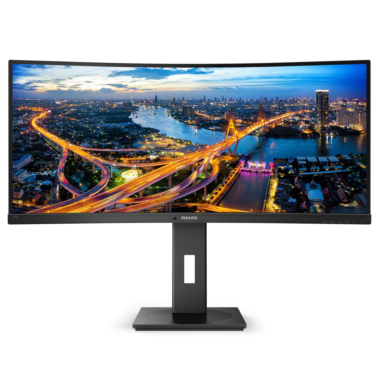 Philips B Line 346B1C/00 computer monitor 86,4 cm (34") 3440 x 1440 Pixels Quad HD LCD Zwart 346B1C/00