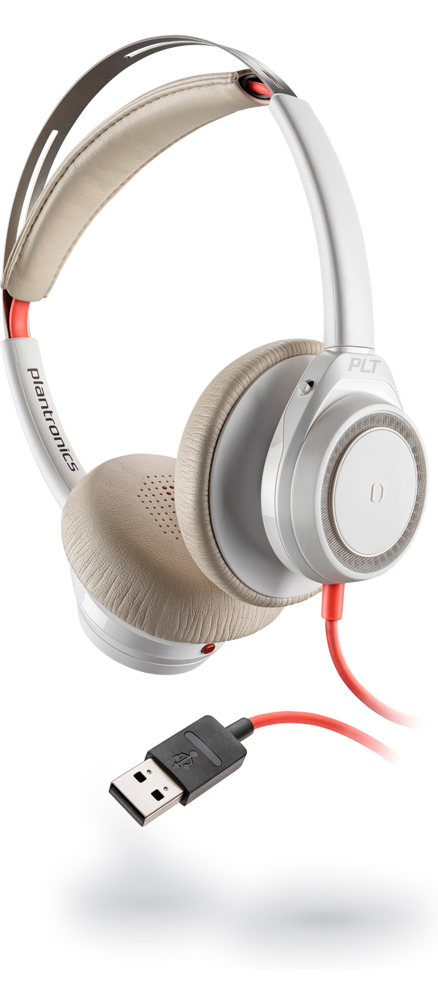 Poly Blackwire 7225 Headset Bedraad Hoofdband Oproepen/muziek USB Type-C Wit