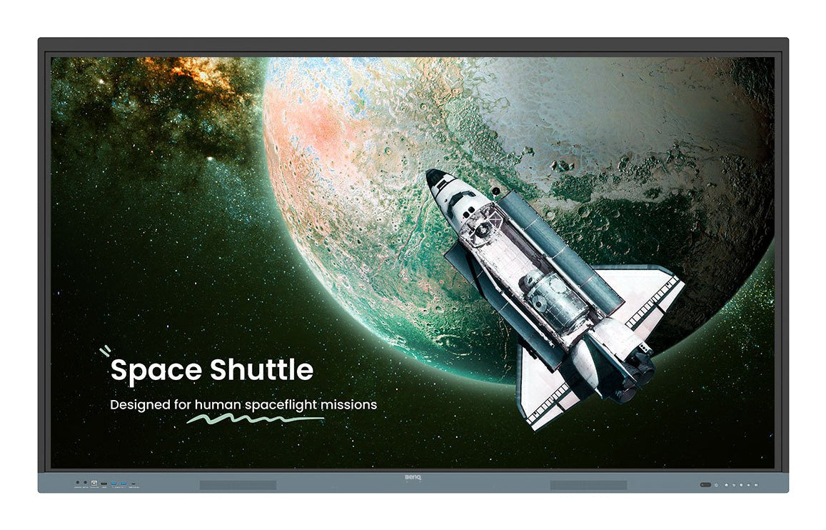 BenQ RE7504 Interactive flat panel 190.5 cm (75") 450 cd/m² 4K Ultra HD Black, Grey Touchscreen Built-in processor Android 9H.F9FTK.DE4