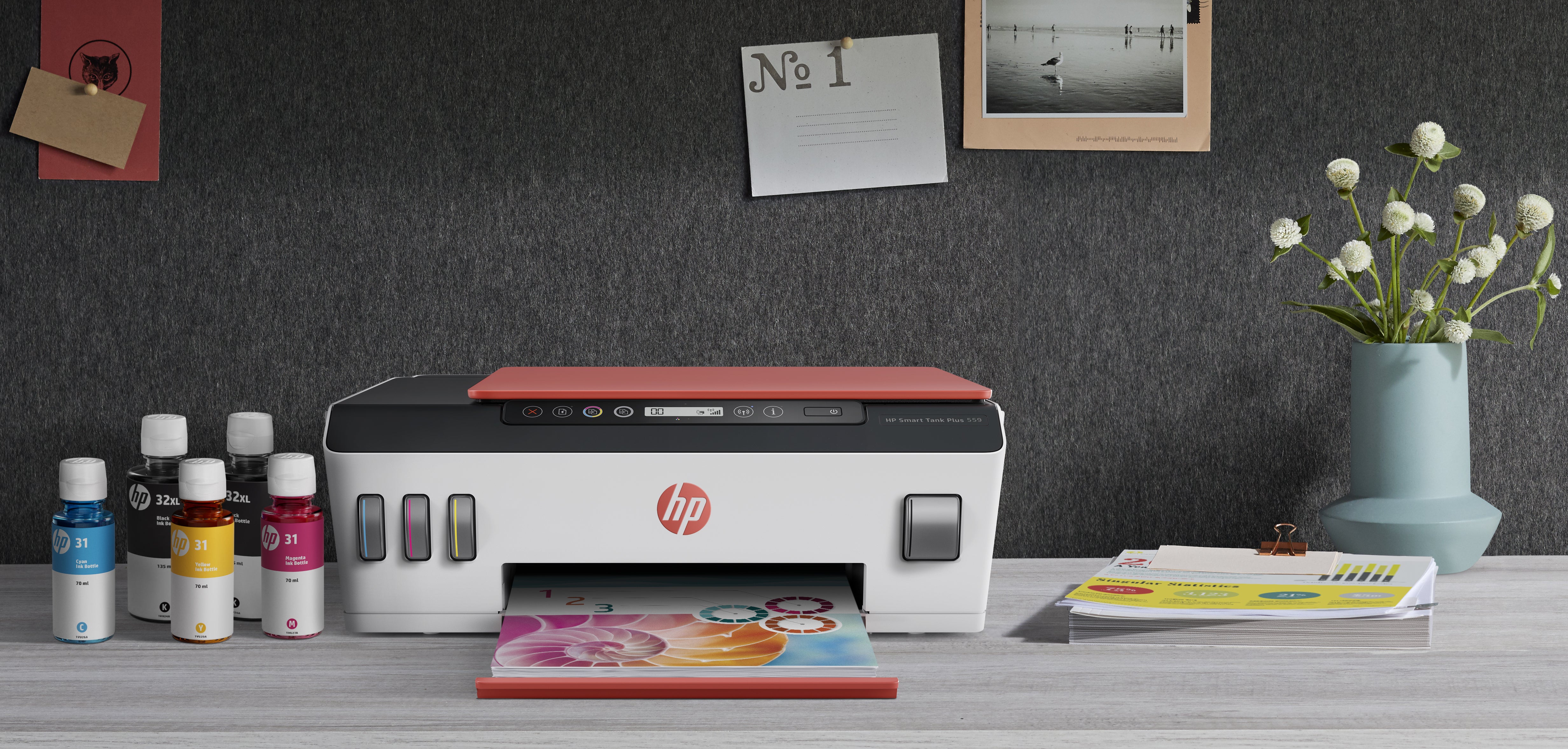 HP Smart Tank Plus 559 Draadloos All-in-One Kleur Printer, Kopieerapparaat, scanner