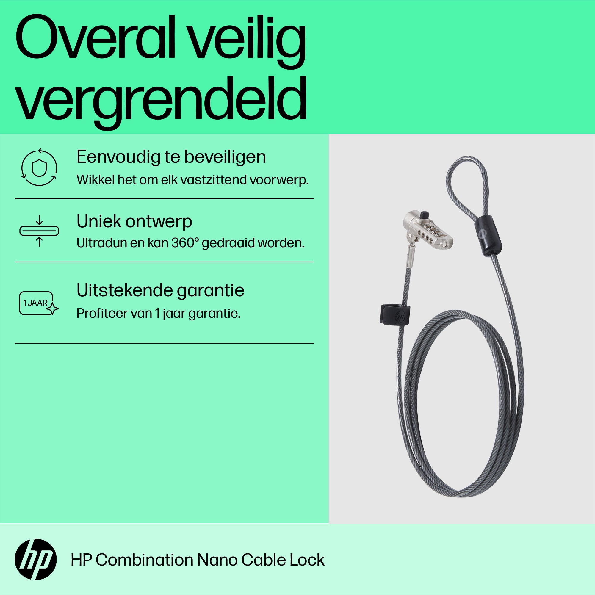 HP nano-combinatiekabelslot 63B28AA