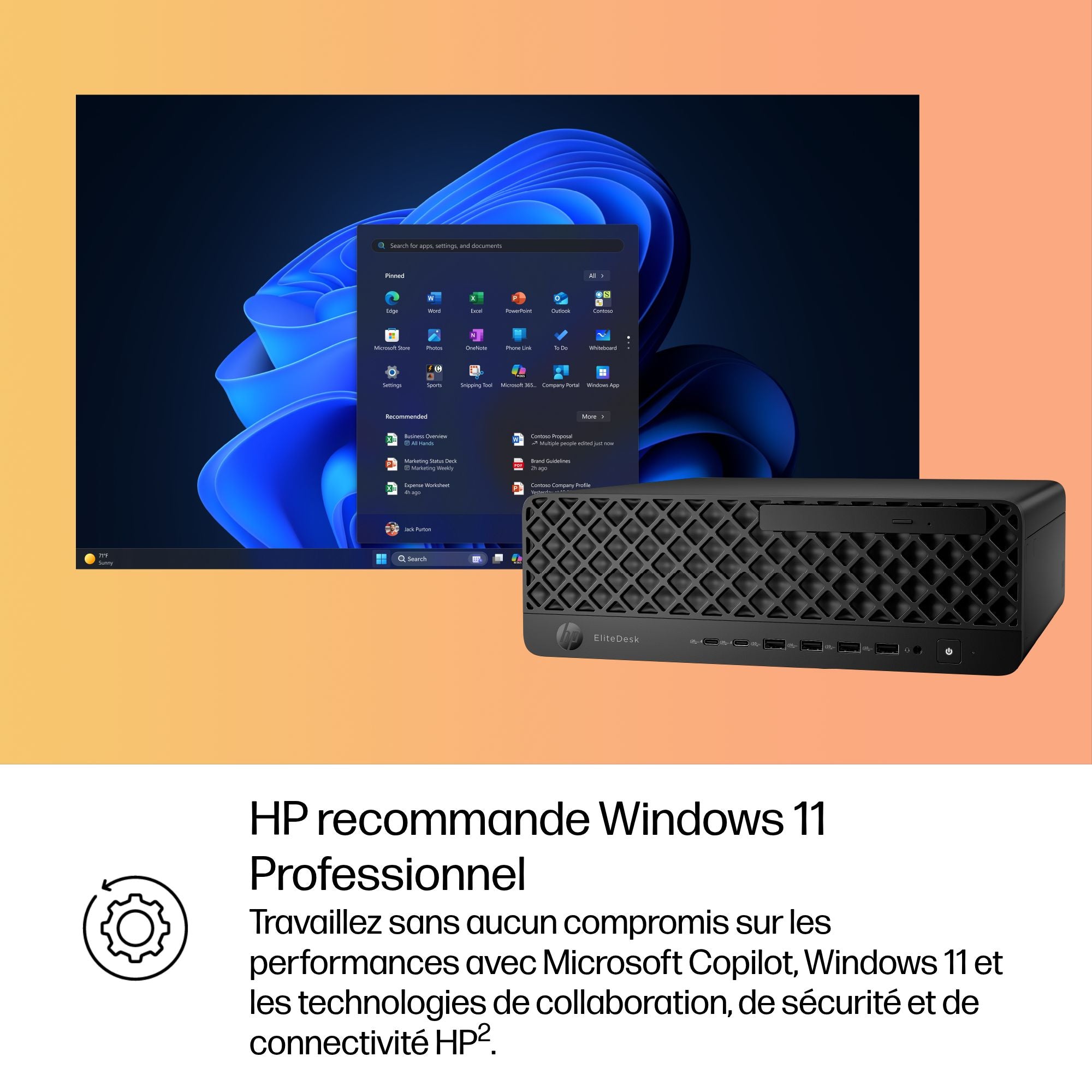 HP EliteDesk 8 G1i AI SFF Core Ultra 7 265 16GB 512GB Negro