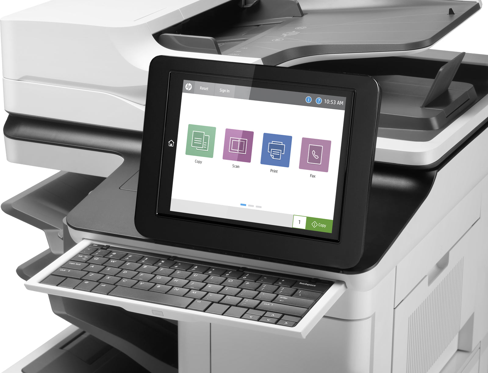 HP LaserJet Enterprise Flow MFP M635z 7PS99A#B19 - Blanco y negro, 65 ppm
