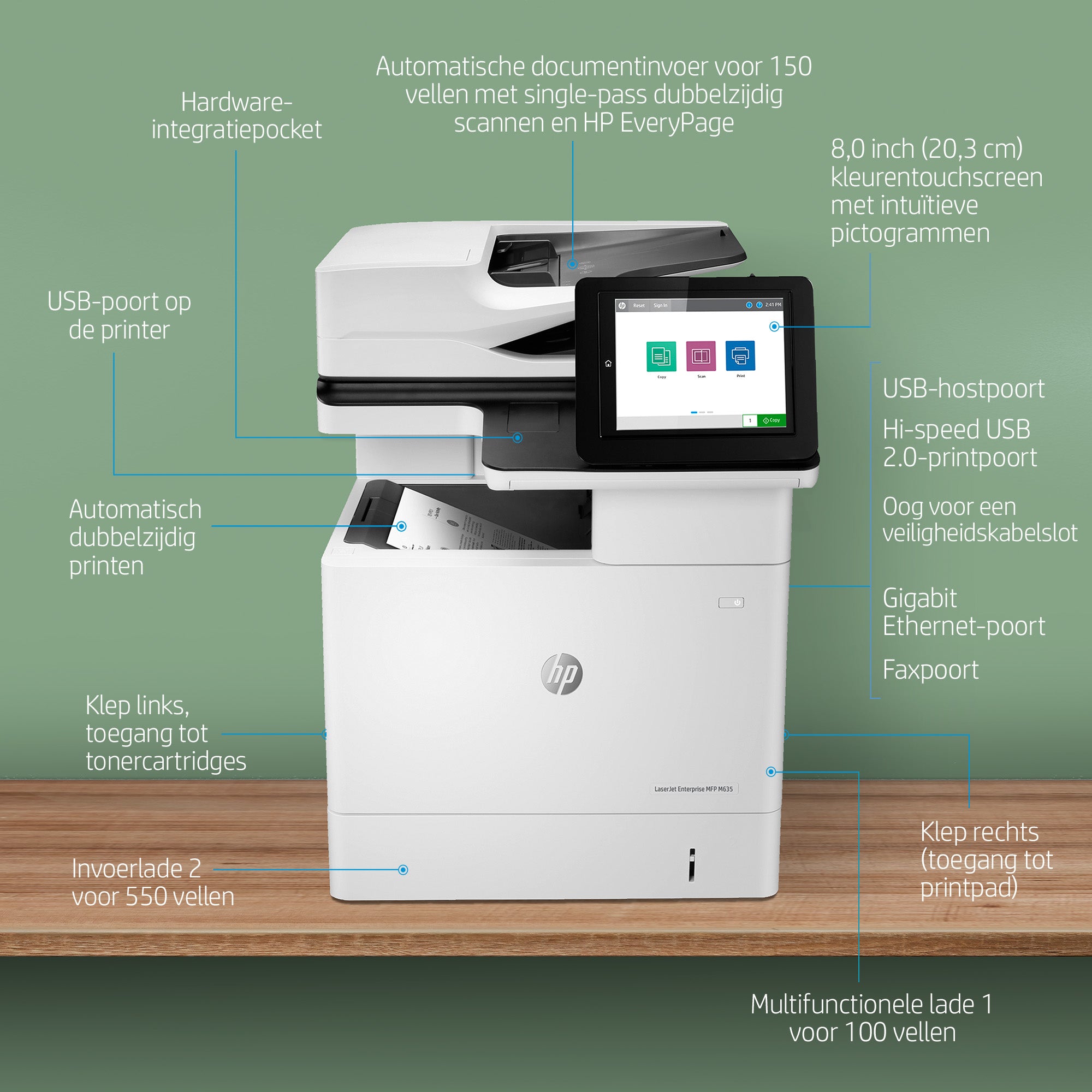 HP LaserJet Enterprise MFP M635h