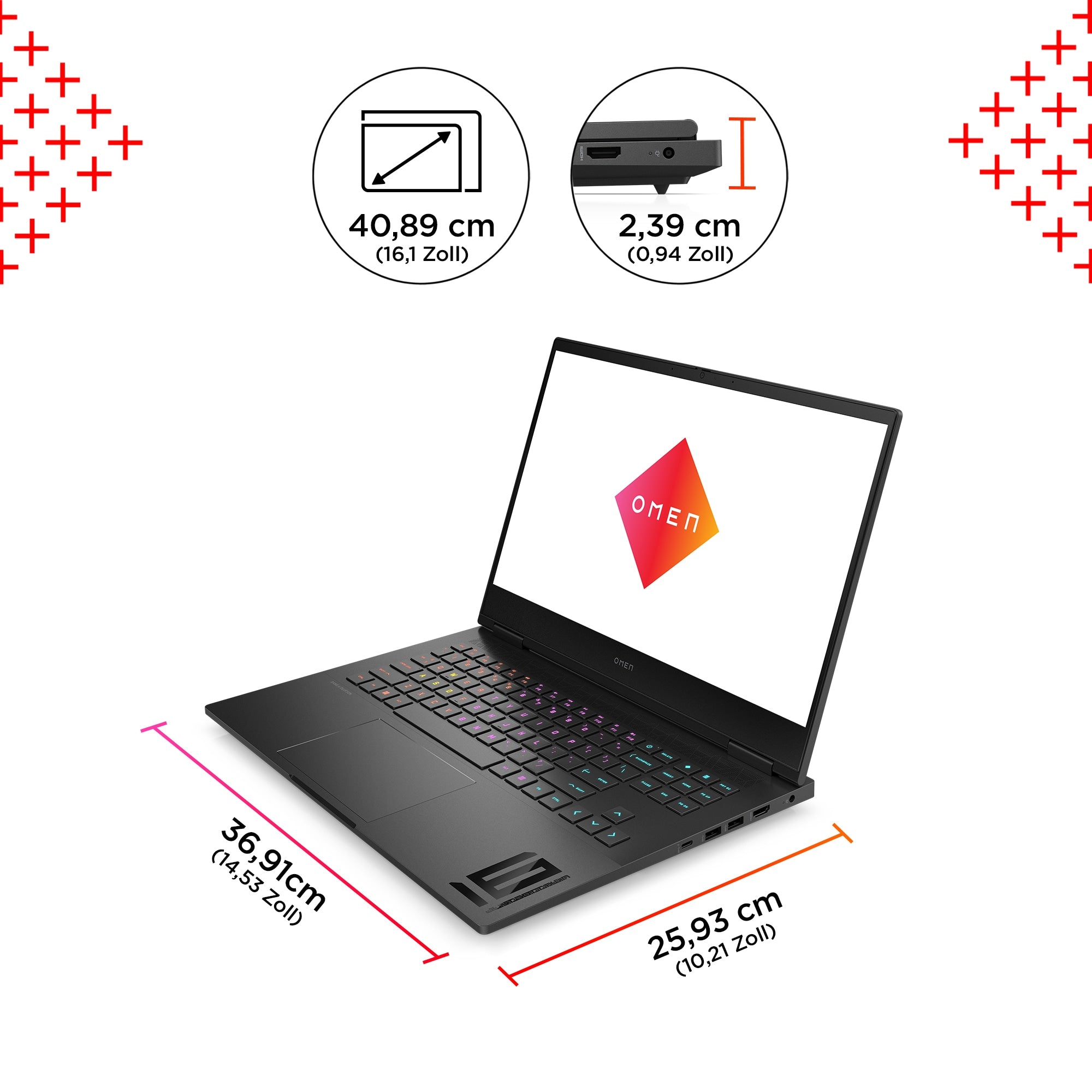 HP Omen R9-7940HS RTX 4070/8GB 960GB W11H QWERTZ 84S09EA#ABD