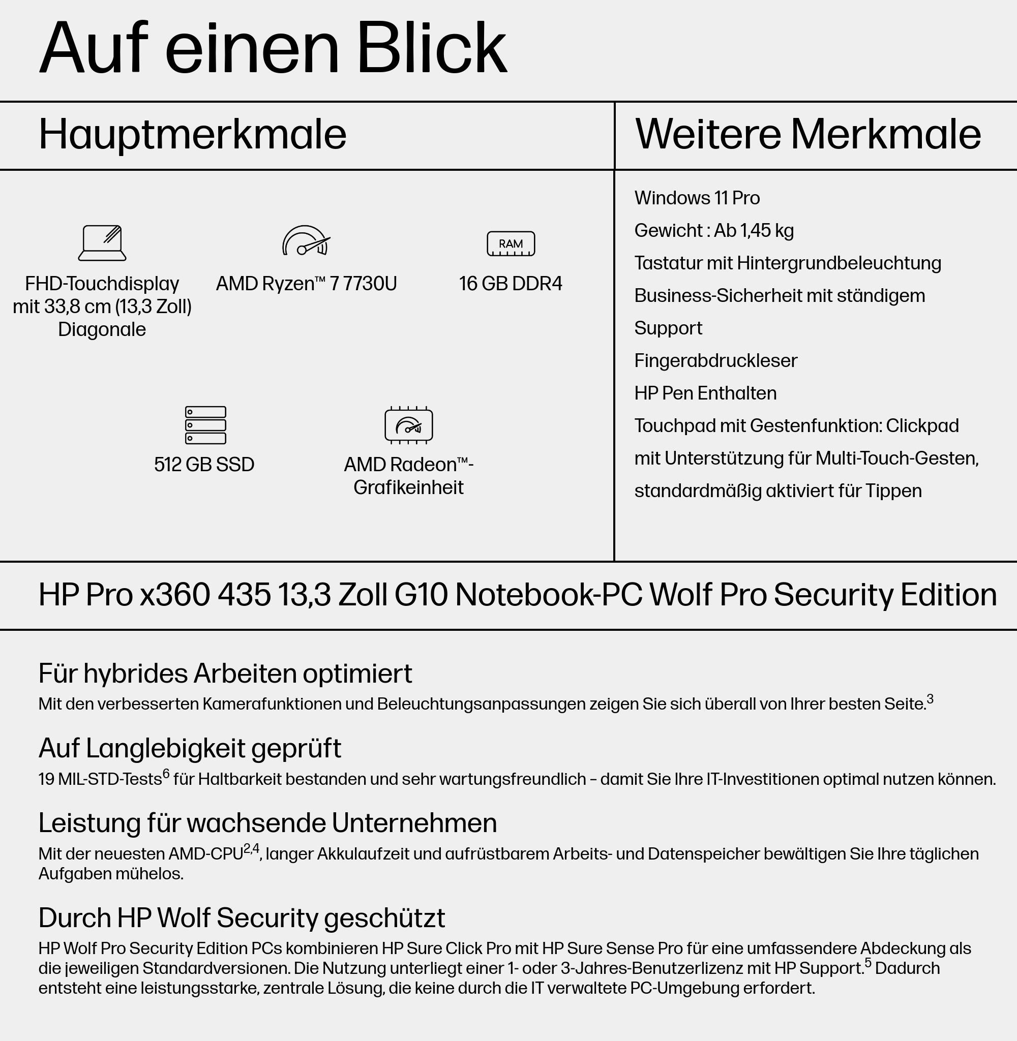 HP Pro Book X360 435 G10 R7 7730U 16/512 13,3" W11/DUITS 816F1EA#ABD