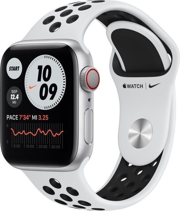 Apple Watch Series 6 Nike OLED 40 mm Digitaal 324 x 394 Pixels Touchscreen Zilver Wifi GPS M07C3FD/A - Compridis